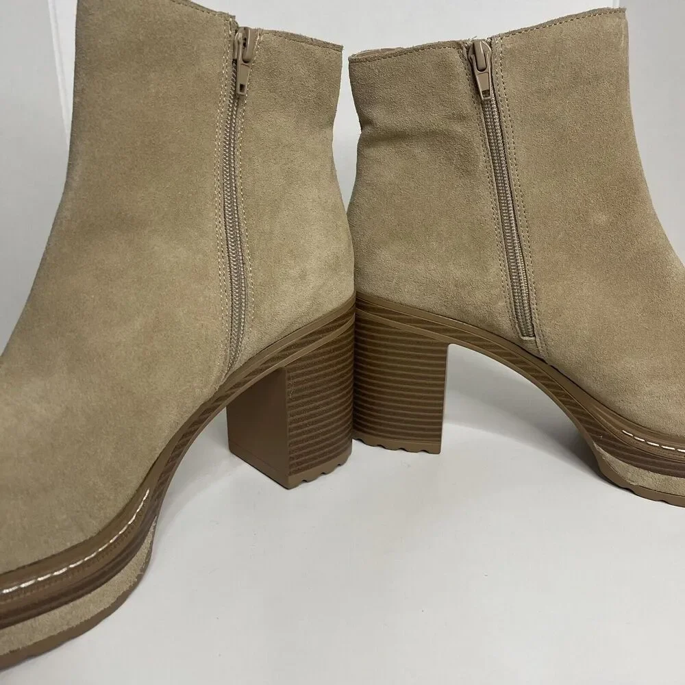 Steve Madden Womens Searches Boot Sand Suede Size 11 M New Without Box